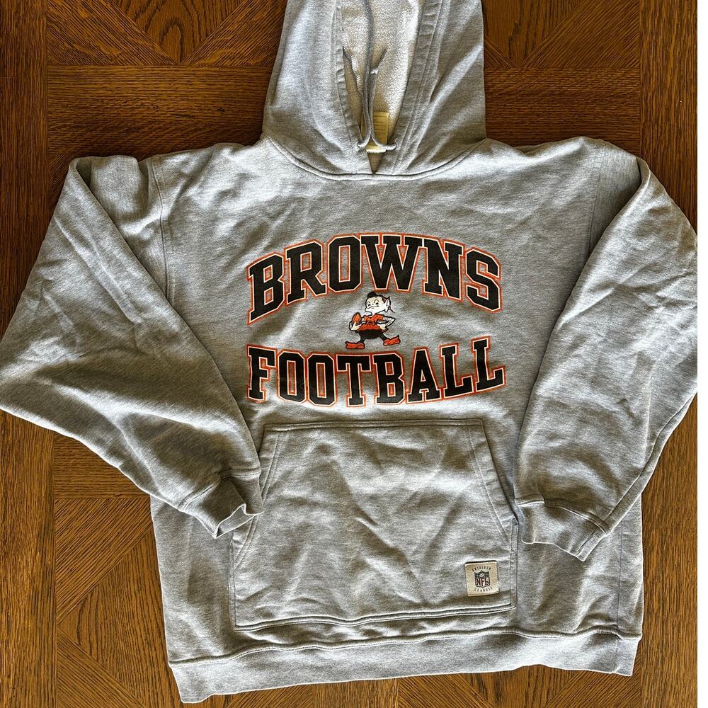 Cleveland Browns Football Hoodie Reebok Brownie Elf Sz M